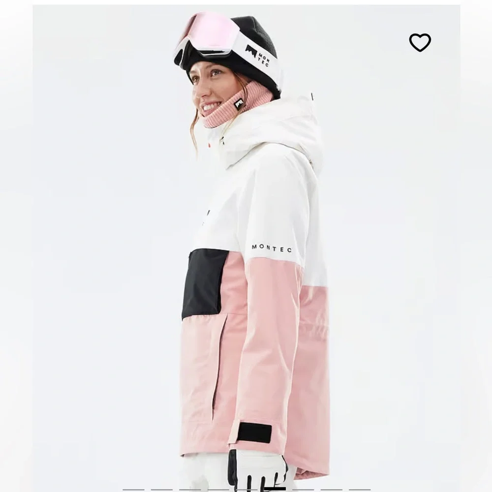 MONTEC Dune W Snowboard Jacket Women Old White/Black/Soft Pink - Picture 3 of 10